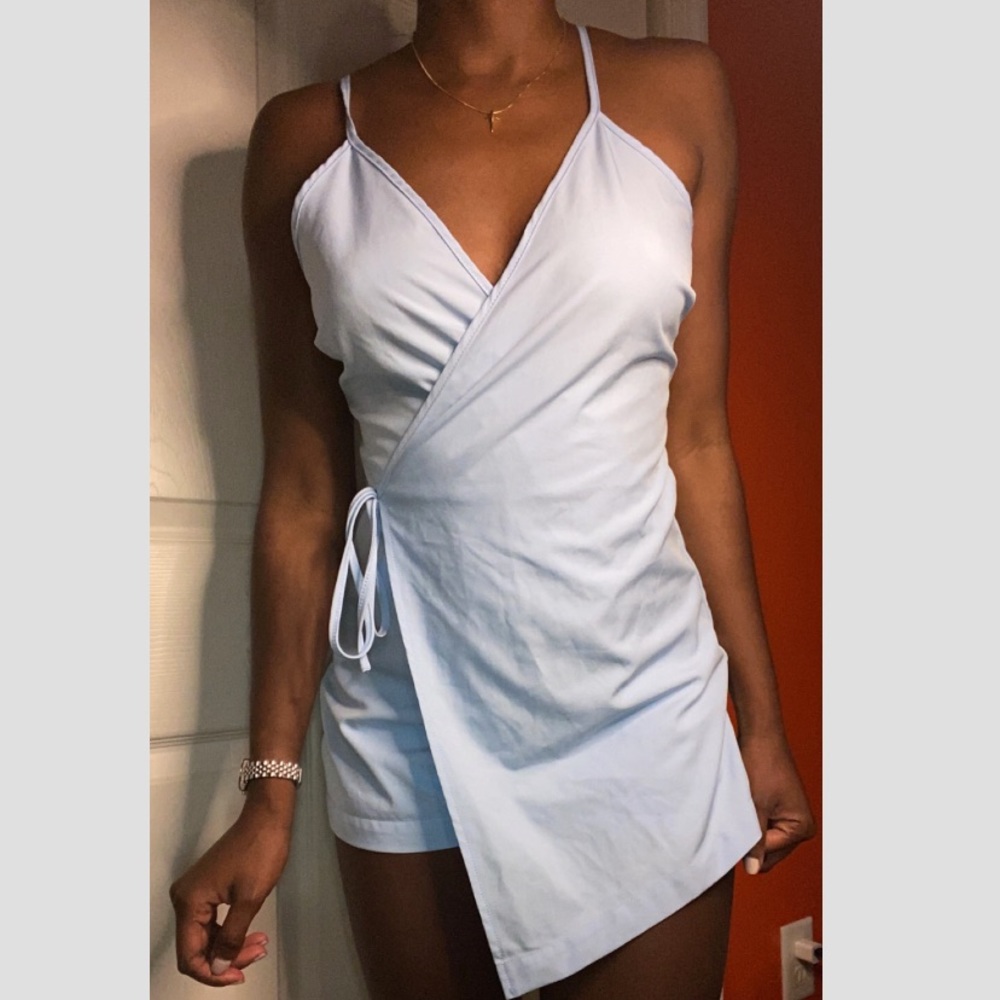 Front tie romper